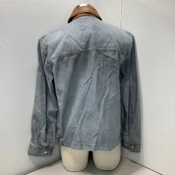 NEW DIESEL Men's Jacket J-Chart Intentionally Dirty Effect Full Zip Size 52 Blue - Picture 2 of 9